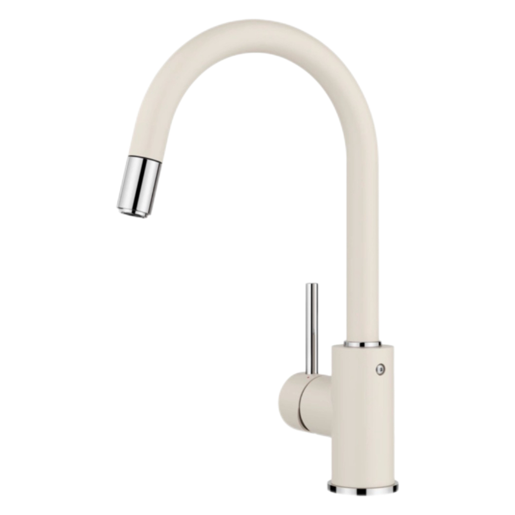 Minimalist Gooseneck گرم اور ٹھنڈا باورچی خانے کا پل آؤٹ ٹونٹی Minimalist Gooseneck گرم اور ٹھنڈا باورچی خانے کا پل آؤٹ ٹونٹی